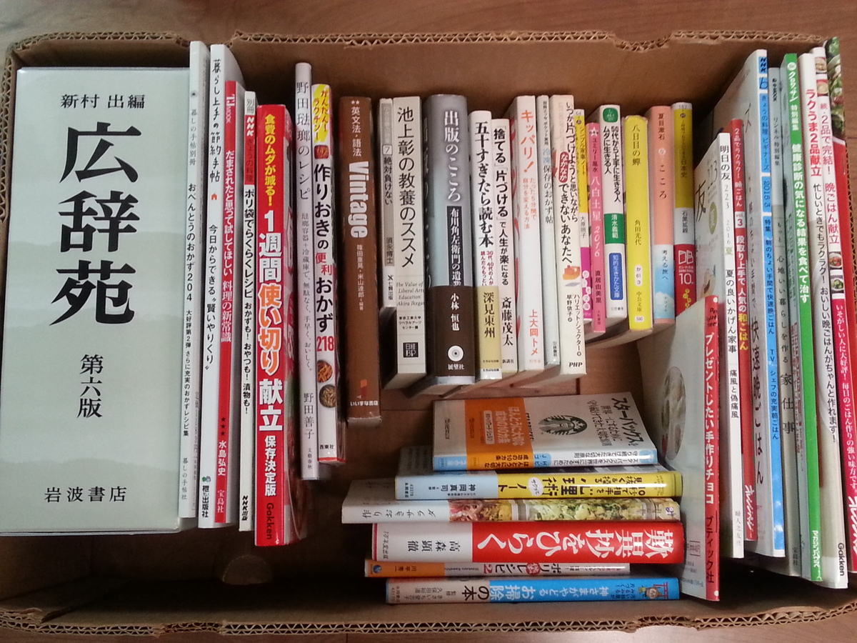 福岡市西区にて古本、料理雑誌、広辞苑の出張買取をさせて頂きました。